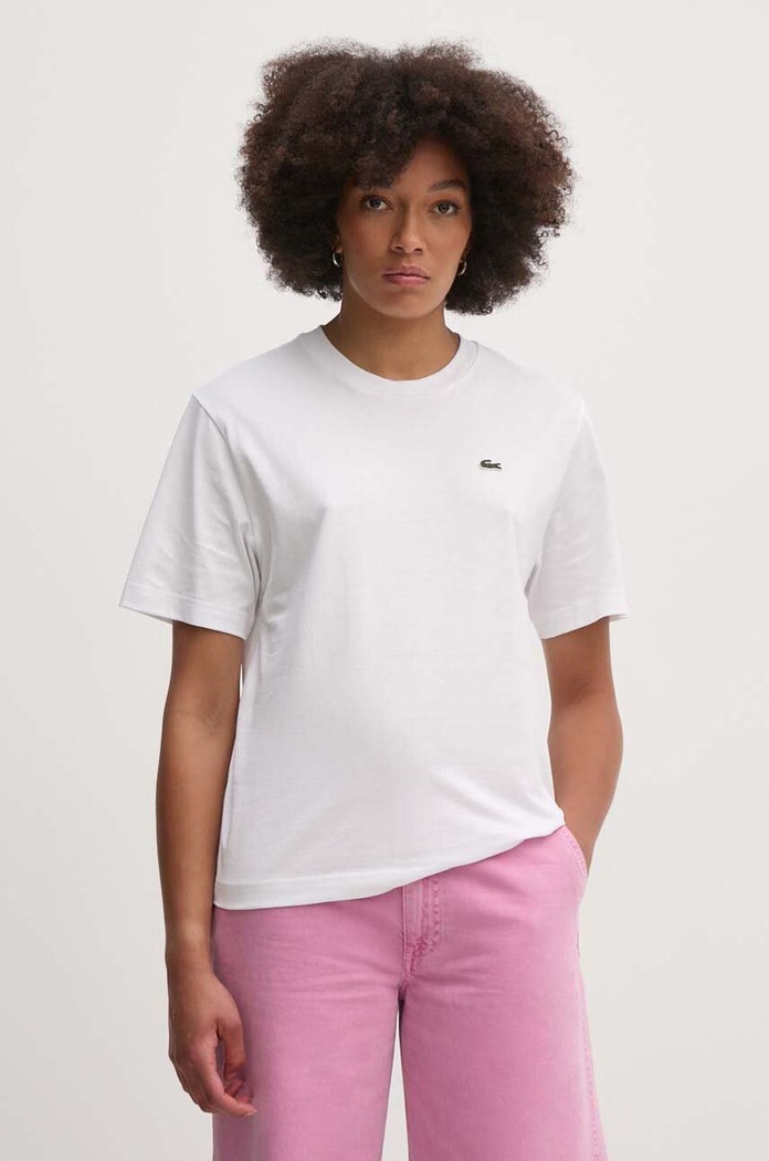 Lacoste női pamut póló fehér TF7215