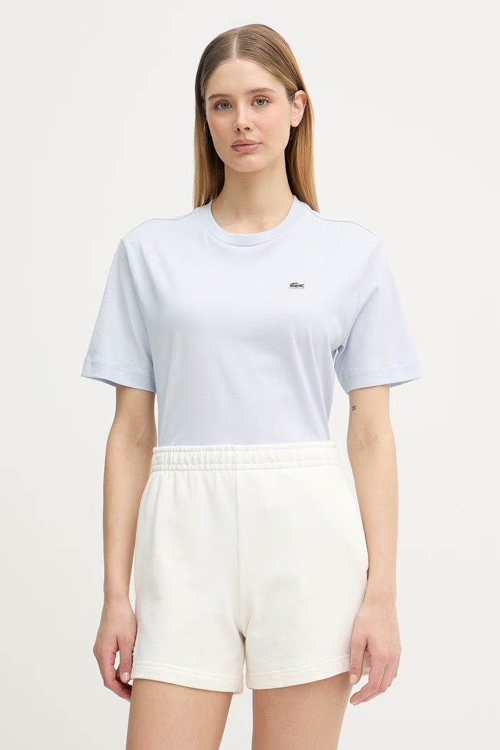 Lacoste tricou damski din bumbac albastru TF7215