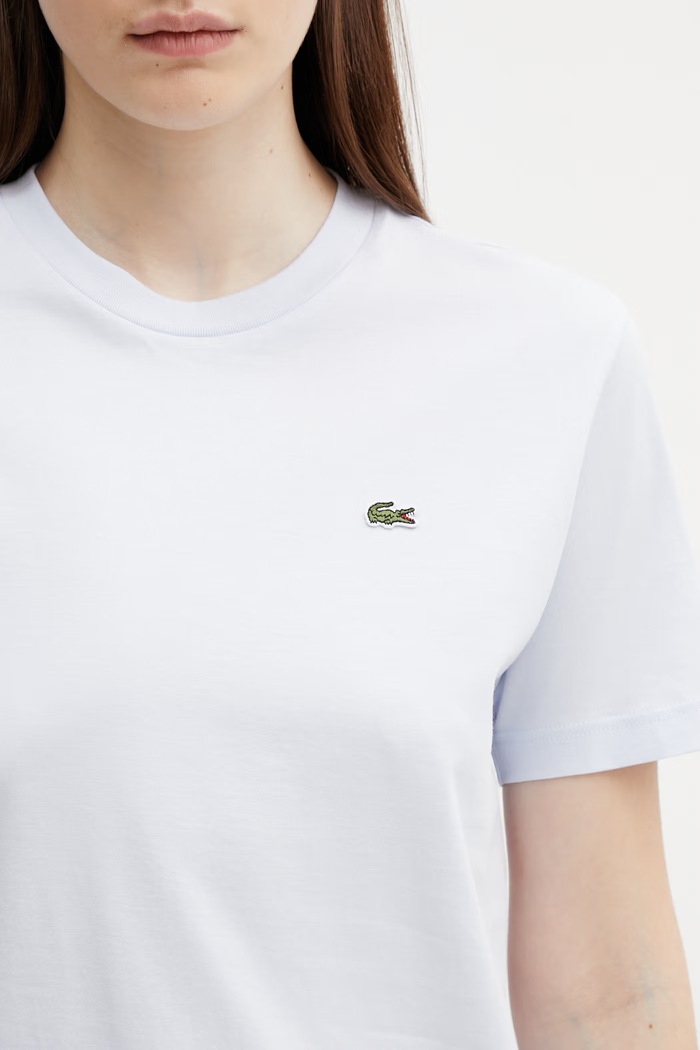 Lacoste T-shirt bawełniany damski niebieski TF7215