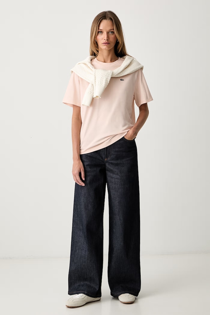 Lacoste t-shirt cotton Women's TF7215 pink SS26