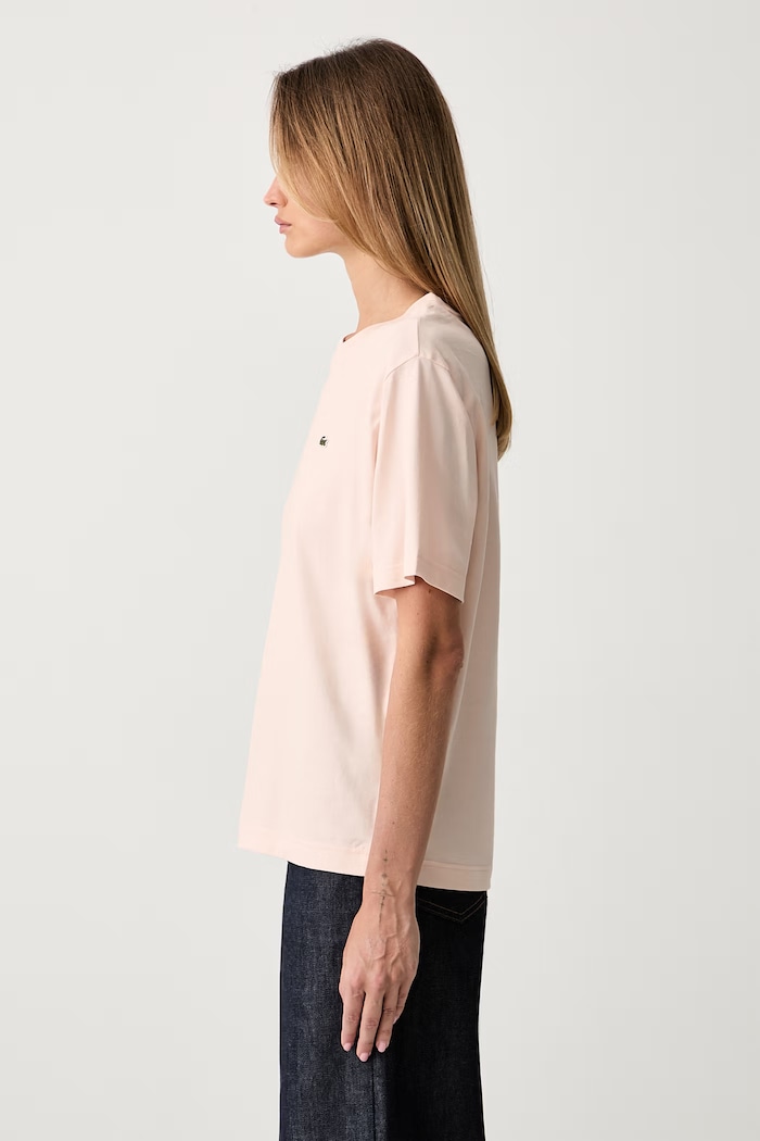 Lacoste t-shirt cotton Women's pink TF7215