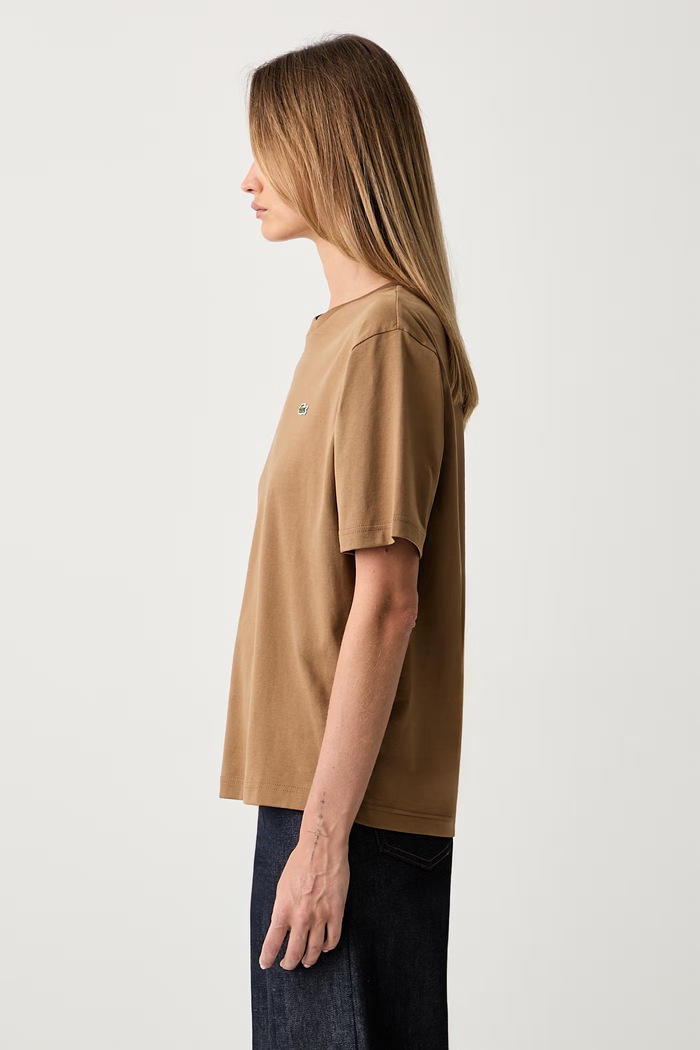 Lacoste tričko dámské bavlněné hnědá TF7215