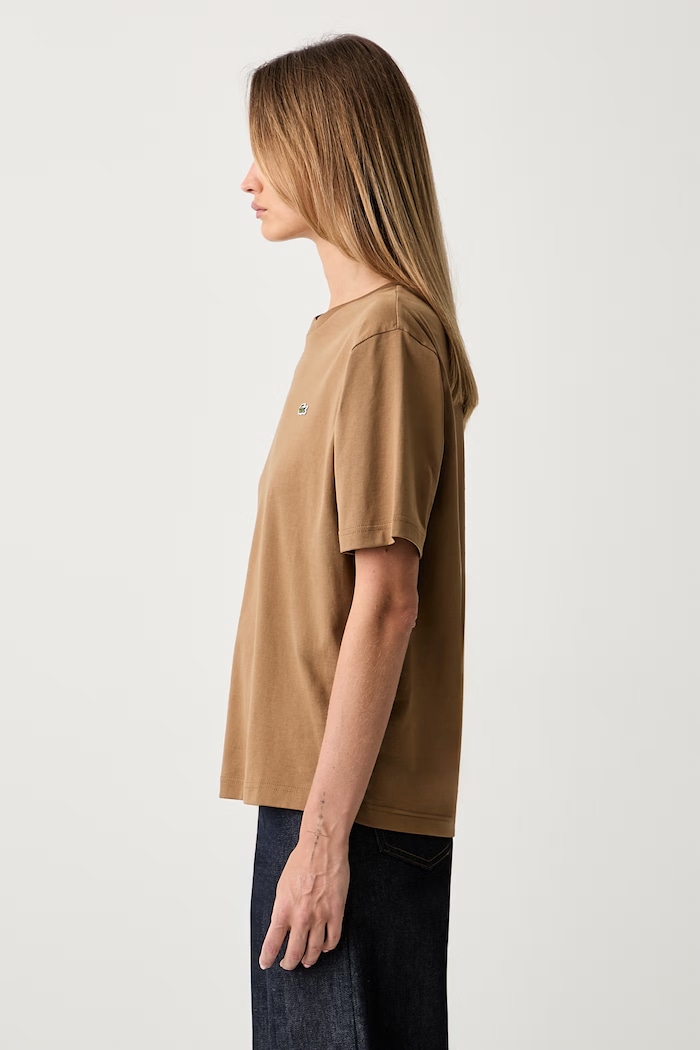 Lacoste tričko dámské bavlněné hnědá TF7215