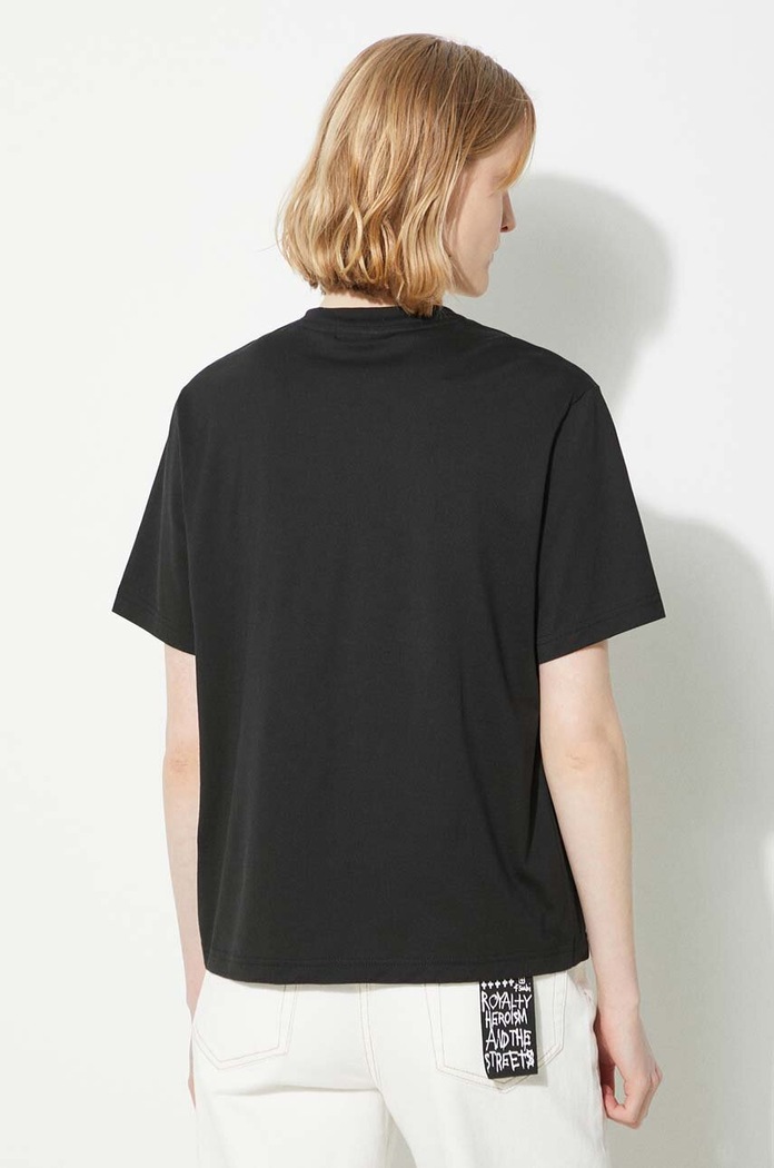 Odzież Lacoste T-shirt bawełniany damski TF7215 czarny