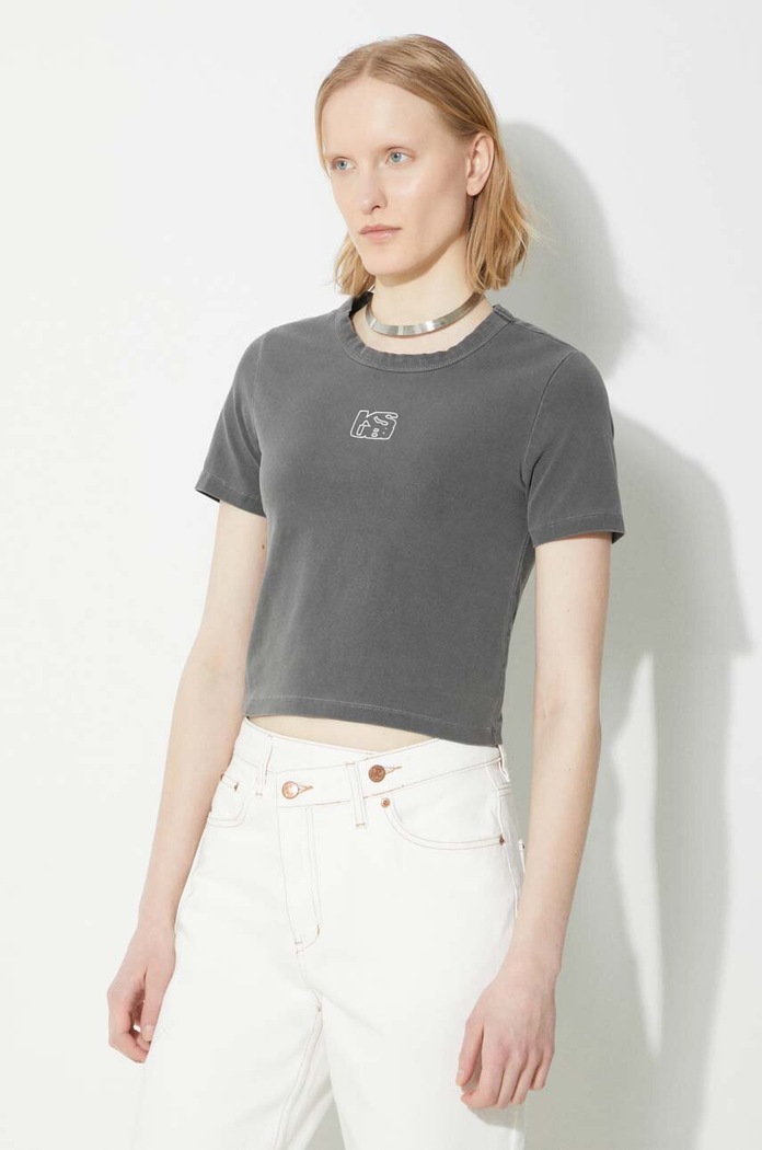 KSUBI t-shirt Stacked Baby Ss Tee Charcoal szürke WSP24TE001
