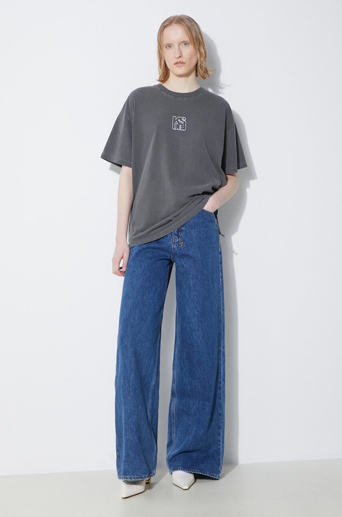 KSUBI T-shirt in cotone Stacked Oh G Ss Tee Charcoal WSP24TE006 grigio SS24