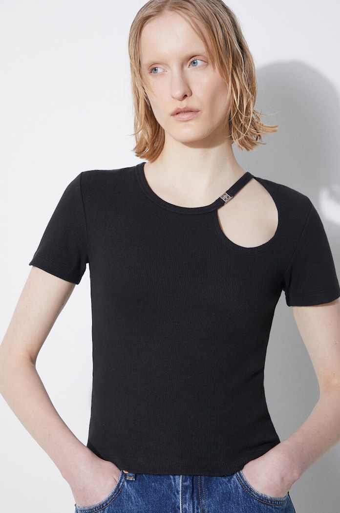 KSUBI t-shirt Arise Cut Out Ss Tee Black WSP24TE012 fekete