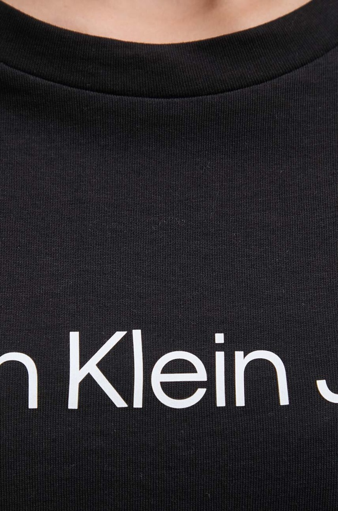 T-shirt bawełniany 2-pack Calvin Klein Jeans czarny J20J220161