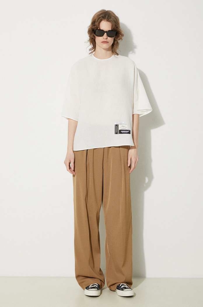 Undercover bluzka lniana Blouse UC1D1402.2 beżowy SS24