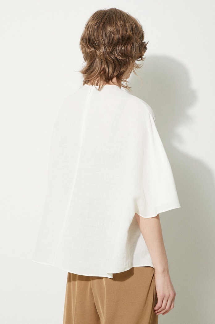 Odzież Undercover bluzka lniana Blouse UC1D1402.2 beżowy