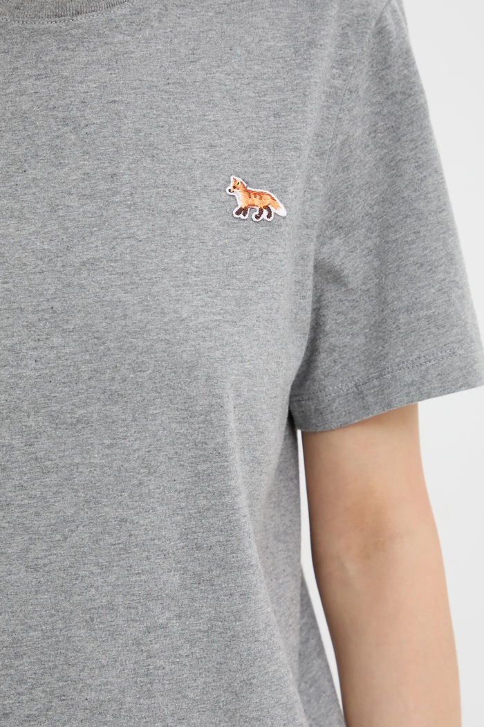 Maison Kitsuné cotton t-shirt Baby Fox Patch Regular Tee Shirt gray MW00110KJ0008