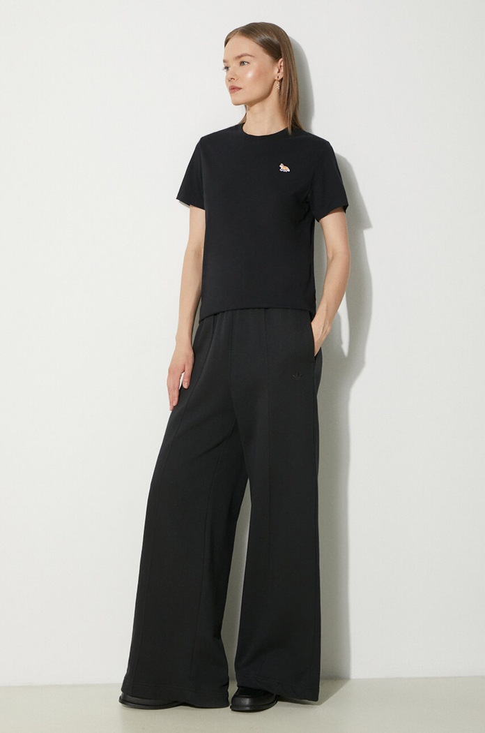 Maison Kitsuné cotton t-shirt Baby Fox Patch Regular Tee Shirt MW00110KJ0008 black SS25
