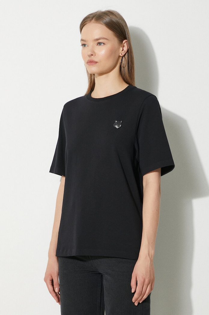 Maison Kitsuné cotton t-shirt Bold Fox Head Patch Comfort black MW00127KJ0119