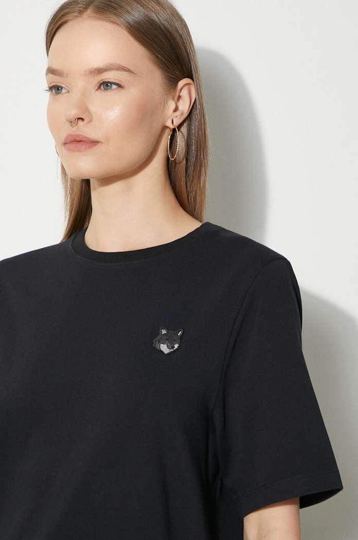 Maison Kitsuné cotton t-shirt Bold Fox Head Patch Comfort MW00127KJ0119 black