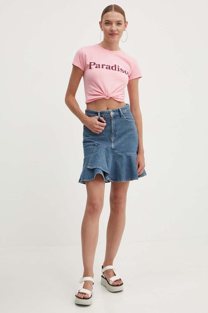 Pamučna majica Drivemebikini Paradiso 2020.DRV.002.LCB roza SS24