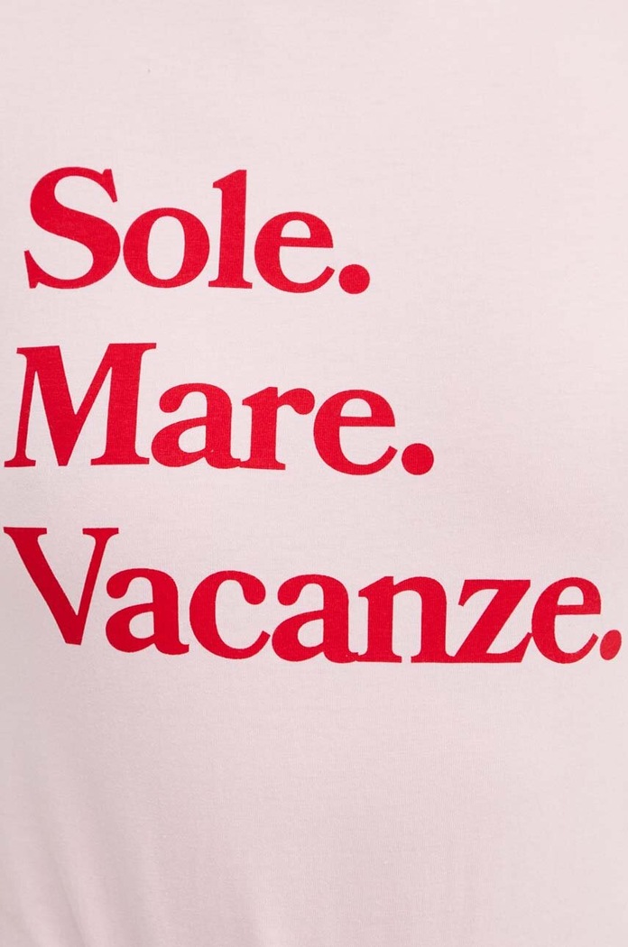 Βαμβακερό μπλουζάκι Drivemebikini Sole Mare Vintage 2015.DRV.001.PR ροζ