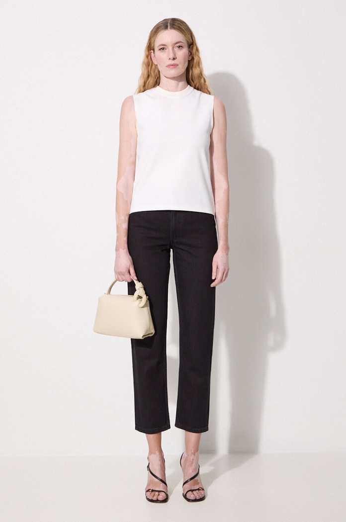 Топ JW Anderson Anchor Embroidery Tank Top JO0216.PG0999.001 белый SS24