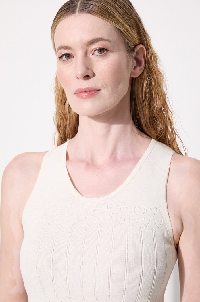 JW Anderson top Pointelle Tank Top KW1133.YN0324.001 beige