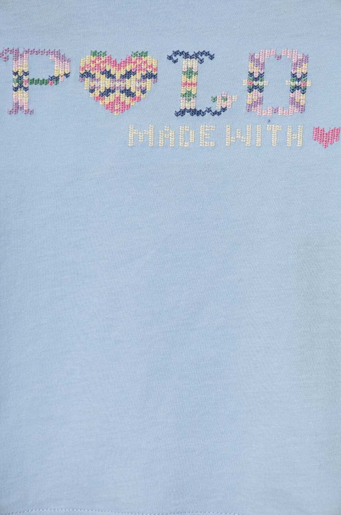 DÍVKA Dětské bavlněné tričko Polo Ralph Lauren 312926209002 modrá
