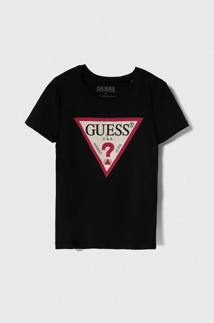 Detské tričko Guess s elastanom čierna J2YI51.K6YW1.PPYH