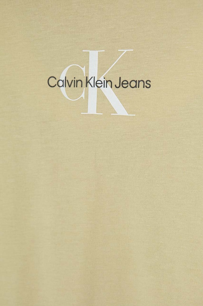 Κοριτσίστικα Παιδικό βαμβακερό μπλουζάκι Calvin Klein Jeans IG0IG01470.128.176.PPYH πράσινο