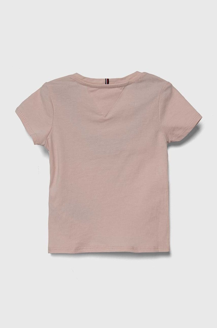 Tommy Hilfiger t-shirt bawełniany dziecięcy KG0KG05242.74.122.PPYH różowy AA00