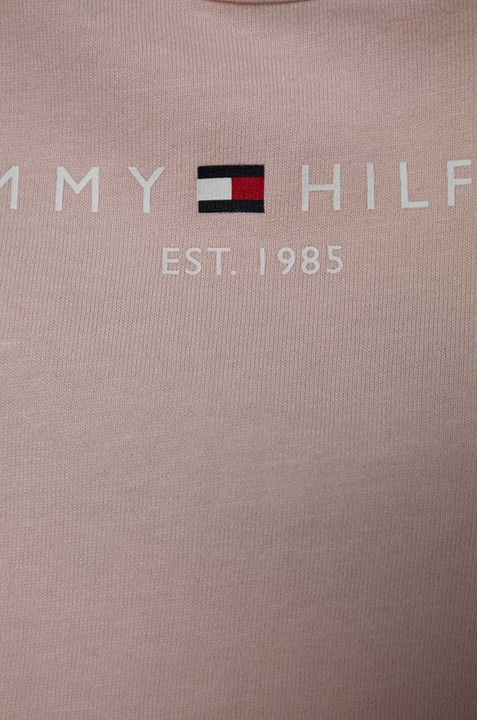 Dziewczynka Tommy Hilfiger t-shirt bawełniany dziecięcy KG0KG05242.74.122.PPYH różowy