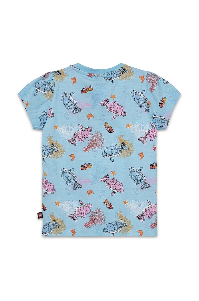 Lego t-shirt bawełniany dziecięcy 12011229 niebieski SS24