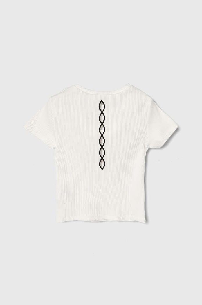 Sisley tricou copii 3F7EX103W.G.Seasonal alb SS24