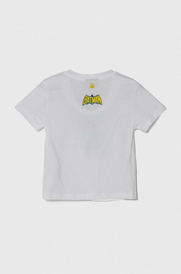 Dětské bavlněné tričko United Colors of Benetton 3096G10E9.P.Seasonal bílá SS24