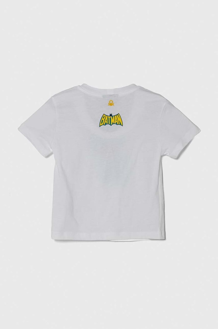 Dětské bavlněné tričko United Colors of Benetton 3096G10E9.P.Seasonal bílá SS24