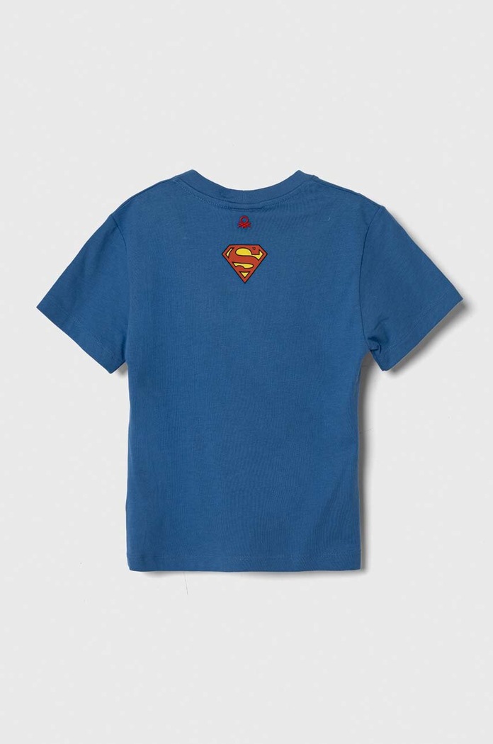 United Colors of Benetton t-shirt bawełniany dziecięcy 3096G10E9.P.Seasonal niebieski SS24