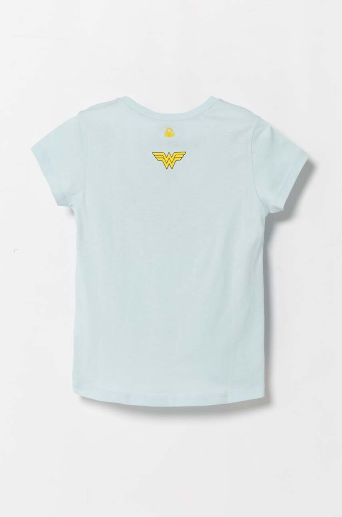 Dětské bavlněné tričko United Colors of Benetton 3096G10EC.P.Seasonal modrá SS24
