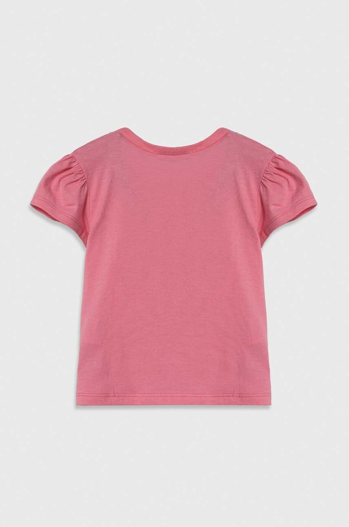 Dziewczynka United Colors of Benetton t-shirt bawełniany dziecięcy 3I1XG10DR.P.Seasonal różowy