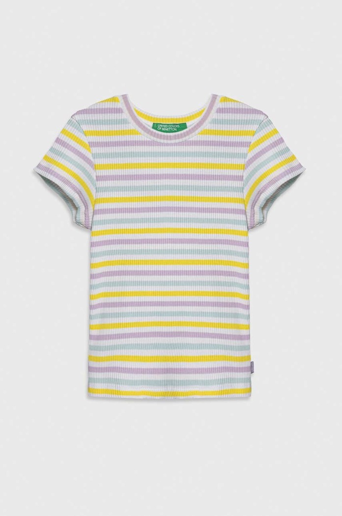 United Colors of Benetton t-shirt dziecięcy okrągły multicolor 3W5BG10D4.P.Seasonal