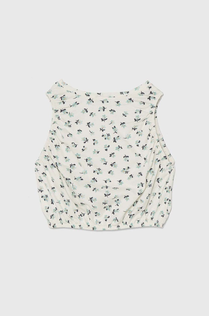 Dětský bavlněný top United Colors of Benetton 3M39CH01P.G.Seasonal béžová SS24