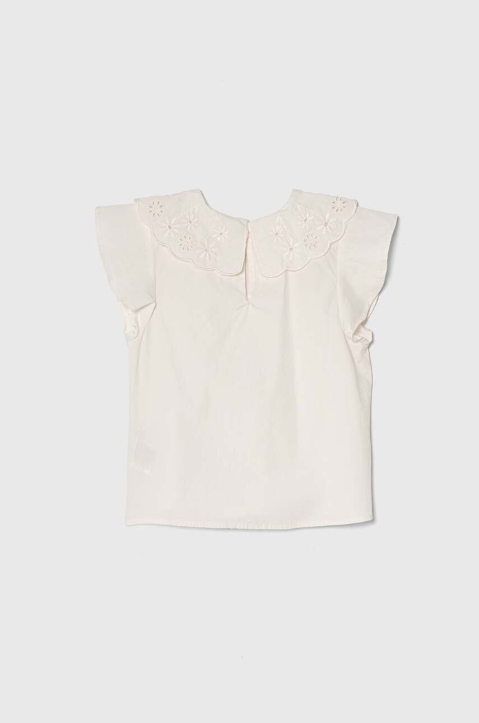 United Colors of Benetton bluzka bawełniana dziecięca 5EW7GQ01W.P.Seasonal beżowy SS24
