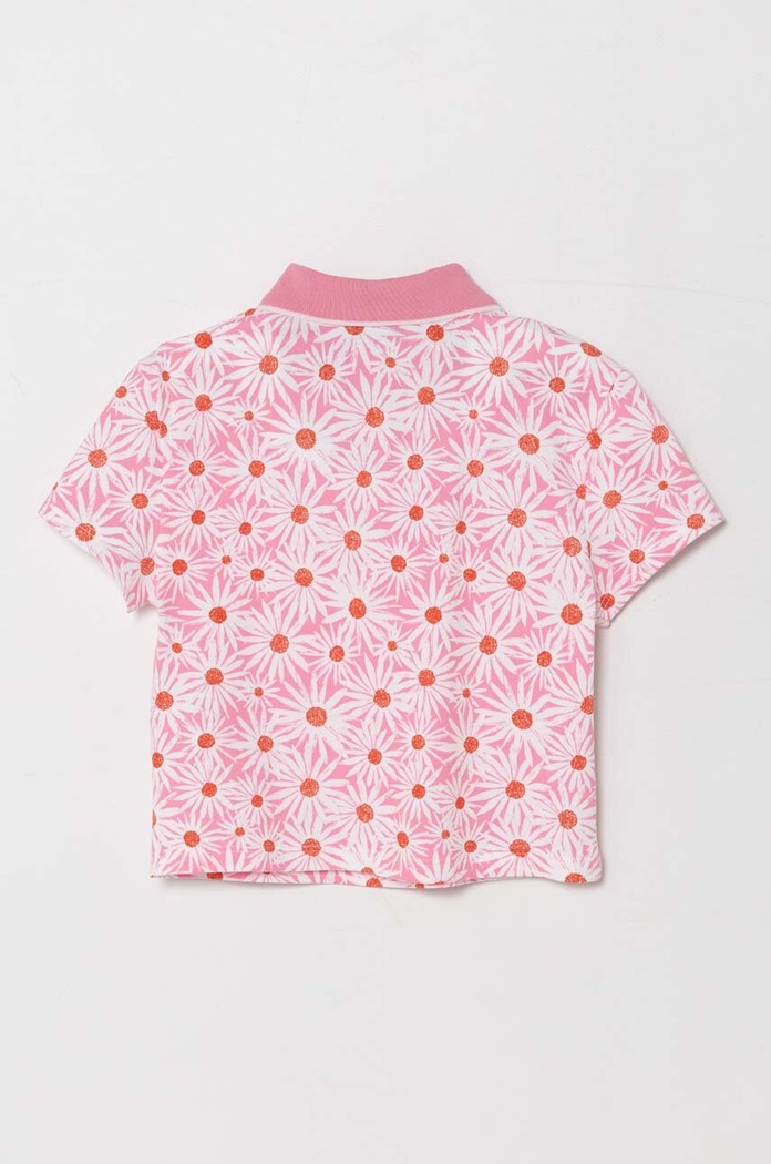 United Colors of Benetton polo dziecięce 3LRYC301J.G.Seasonal różowy SS24