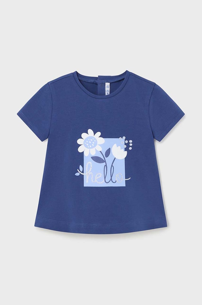 Mayoral t-shirt niemowlęcy z elastanem granatowy 1014.4Q.Baby.PPYH