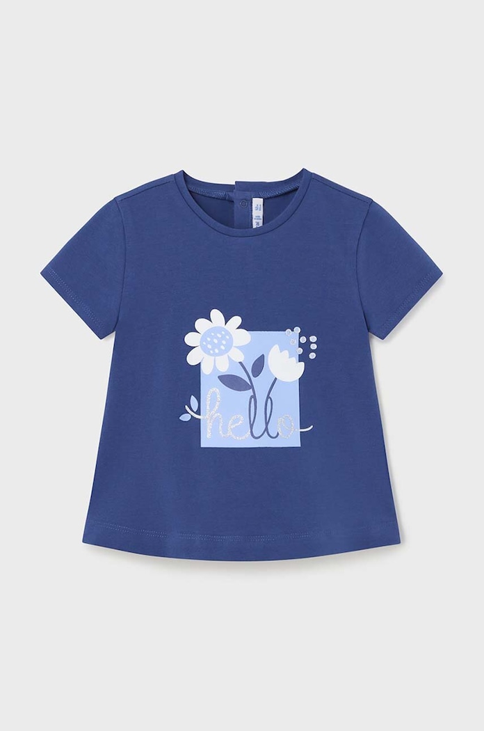 Mayoral t-shirt niemowlęcy z elastanem granatowy 1014.4Q.Baby.PPYH