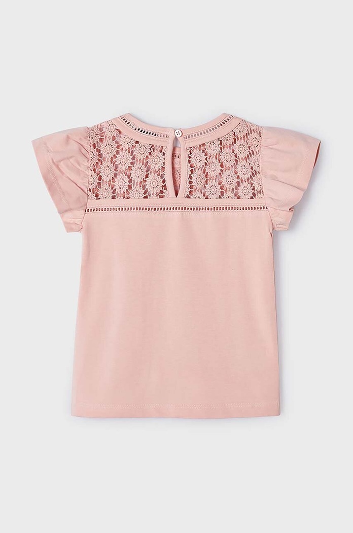 Dziewczynka Mayoral t-shirt dziecięcy 3078.6A.Mini.PPYH beżowy