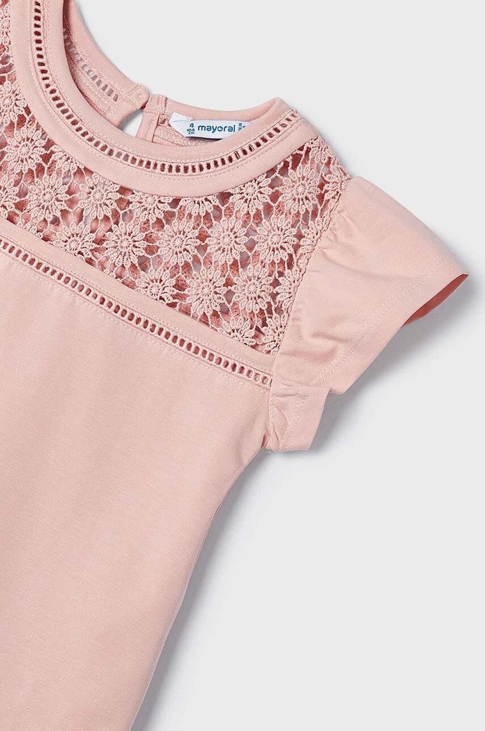 Mayoral t-shirt dziecięcy beżowy 3078.6A.Mini.PPYH