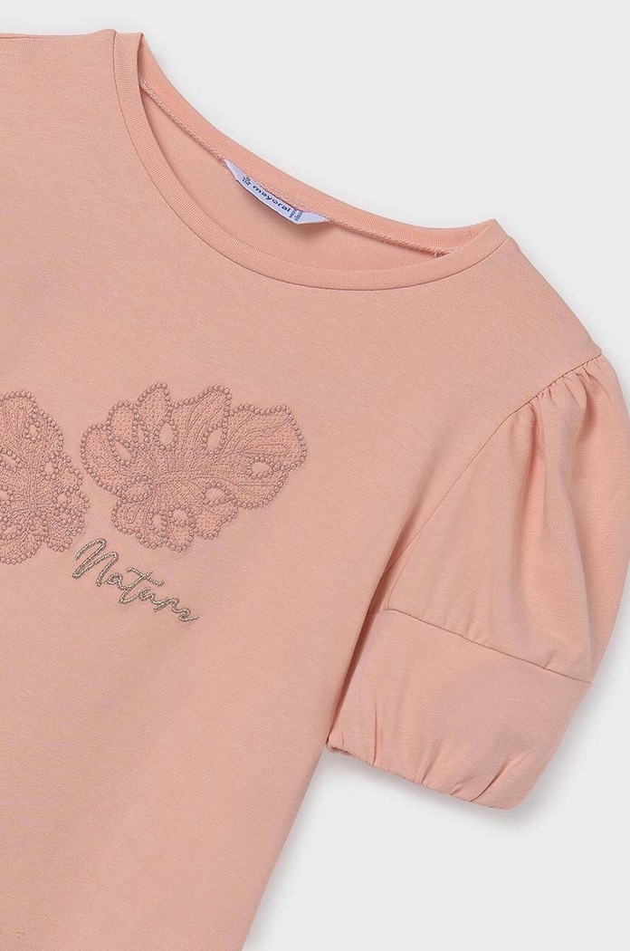 Dziewczynka Mayoral t-shirt dziecięcy 6002.8B.Junior.PPYH różowy