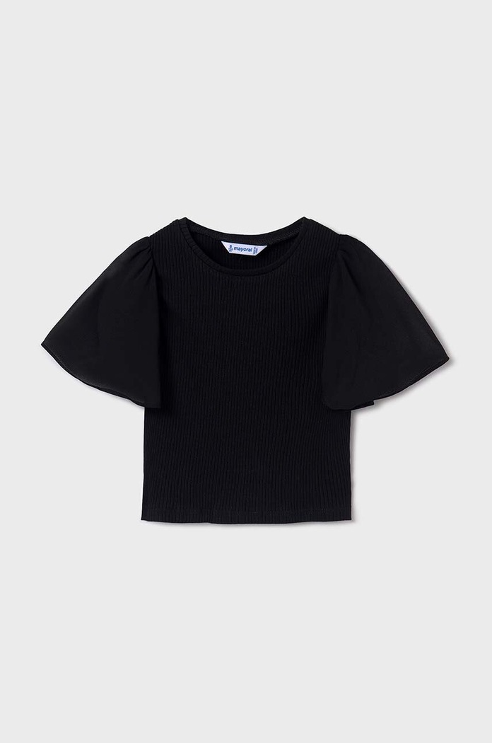 Mayoral t-shirt dziecięcy 6004.8E.Junior.PPYH czarny SS24