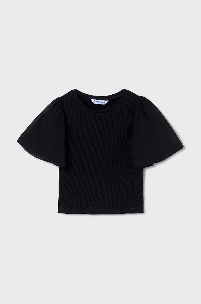 Mayoral t-shirt dziecięcy 6004.8E.Junior.PPYH czarny SS24
