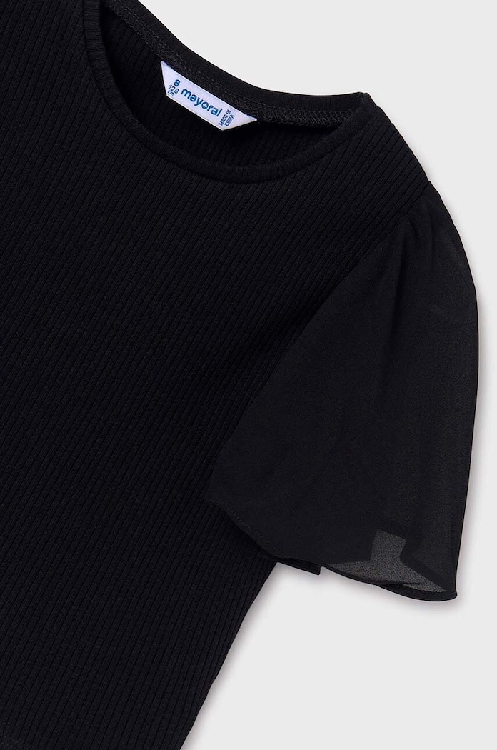 Mayoral t-shirt dziecięcy czarny 6004.8E.Junior.PPYH