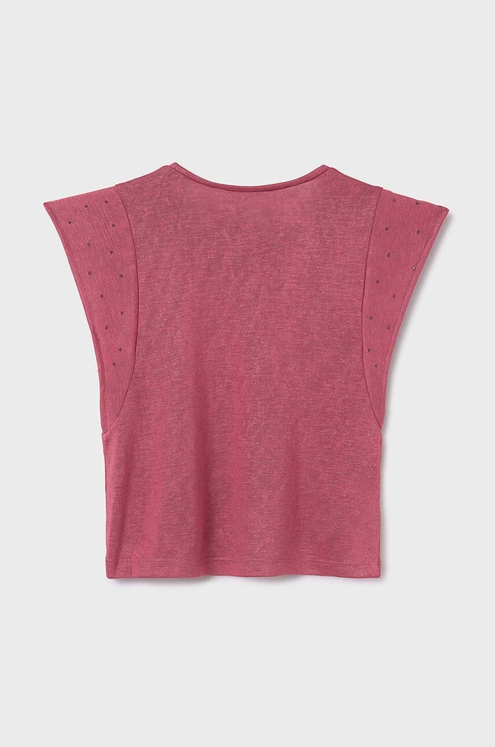 Mayoral t-shirt dziecięcy 6019.8E.Junior.PPYH różowy SS24