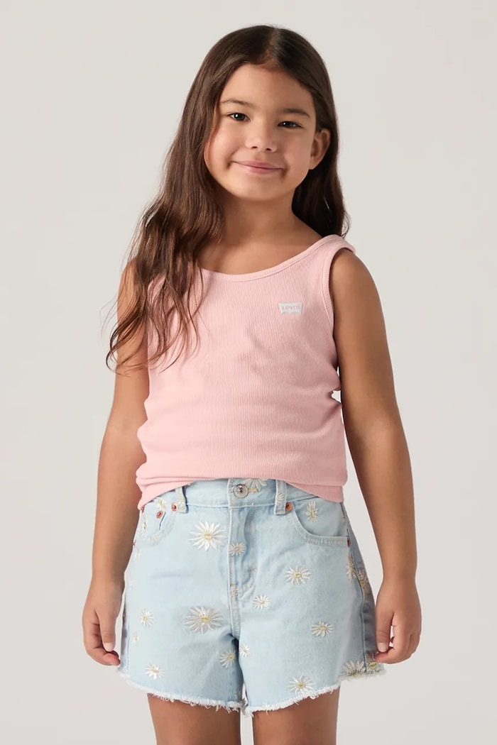Levi's top copii LVG MEET AND GREET RIBBED TANK uni roz 3EK116