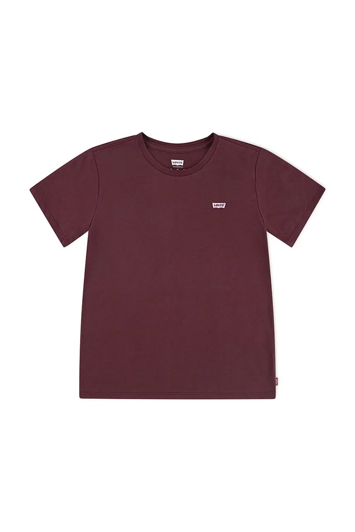 Dětské tričko Levi's LVG BATWING CHEST HIT TEE kulatý burgundské 3EK826