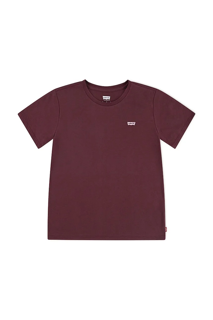Dětské tričko Levi's LVG BATWING CHEST HIT TEE kulatý burgundské 3EK826